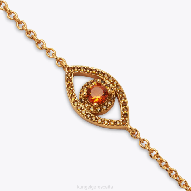 Kurt Geiger mujer pulsera de cadena de mal de ojo de Londres 2LPR533 | accesorios amarillo